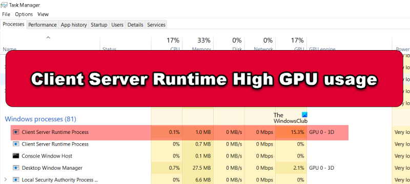 Клијент-сервер време извођења Велика употреба ГПУ-а