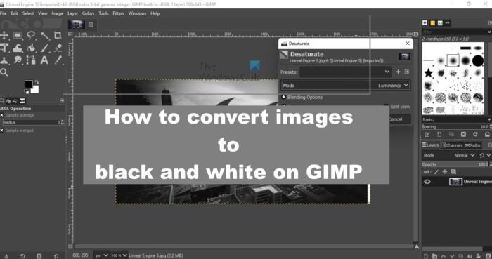 Bagaimana untuk menukar Imej kepada Hitam dan Putih pada GIMP