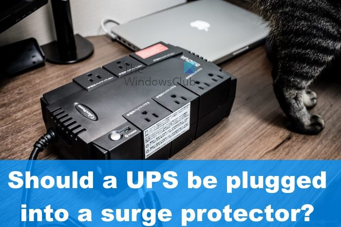 Moet de UPS worden aangesloten op een overspanningsbeveiliging?