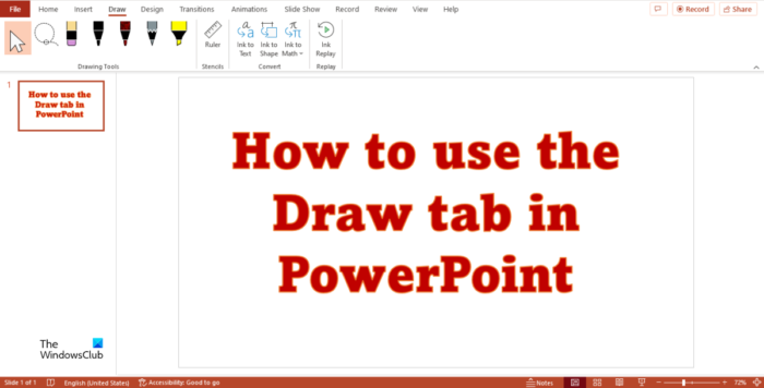 Kuidas kasutada PowerPointi vahekaarti Joonistamine esitluse ajal slaididele joonistamiseks