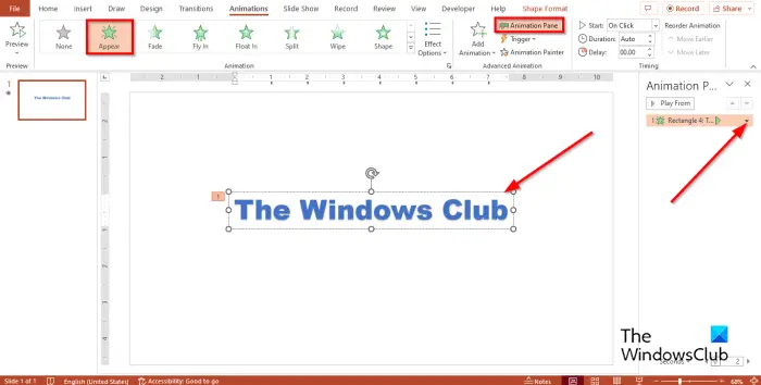 Hoe typemachine-animatie te maken in PowerPoint