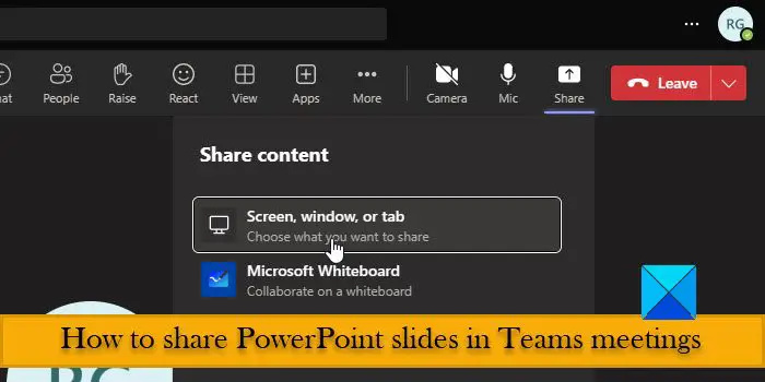 Come condividere le diapositive di PowerPoint nelle riunioni di Teams