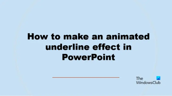 PowerPoint で下線をアニメーション化する方法