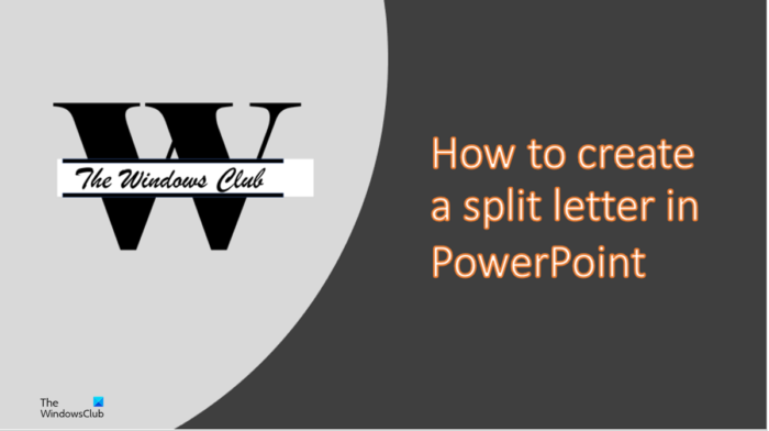 Kako stvoriti dizajn podijeljenog slova u PowerPointu