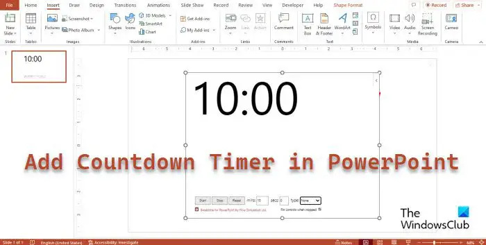 Hoe Countdown Timer toe te voegen in PowerPoint
