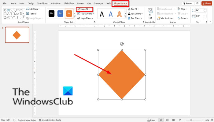PowerPoint में किसी आकृति को भागों में कैसे विभाजित करें