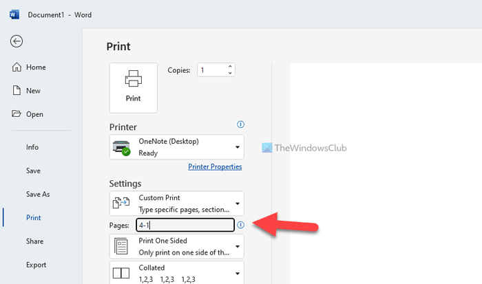 Cum să imprimați paginile unui document Word în ordine inversă