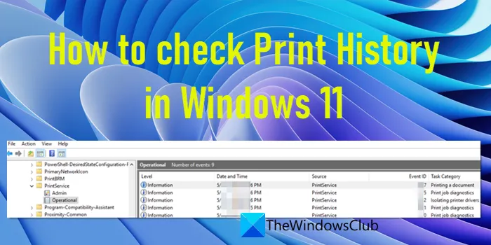 Cara Semak Sejarah Cetakan dalam Windows 11/10