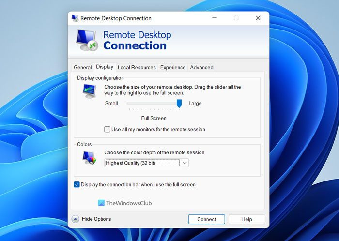 Sehr langsame Remotedesktopverbindung in Windows 11/10
