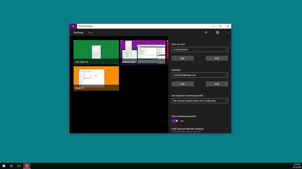 Aplikácia Microsoft Remote Desktop App