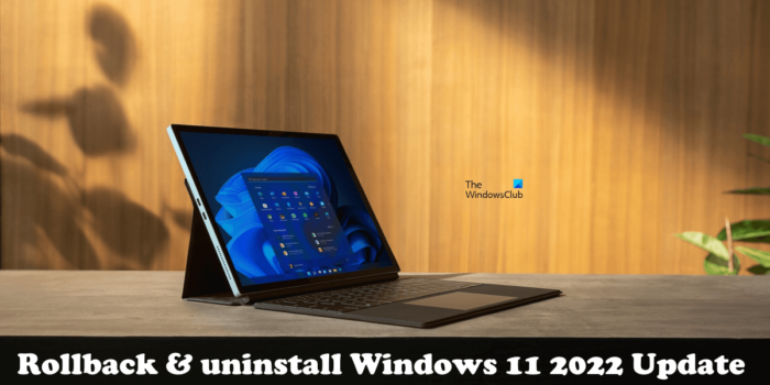Как да върнете или понижите Windows 11 2022 Update