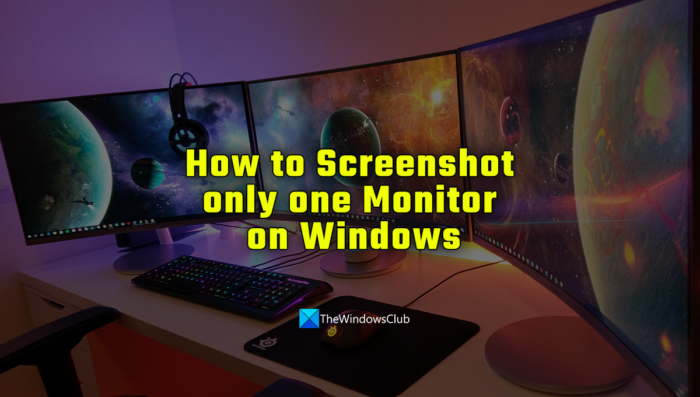 Kā operētājsistēmā Windows 11/10 uzņemt ekrānuzņēmumu tikai no viena monitora