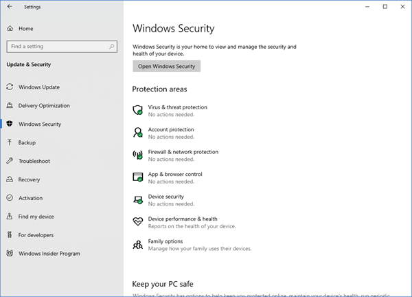 Onko Windows Defender riittävä ja riittävä Windows 10: lle?