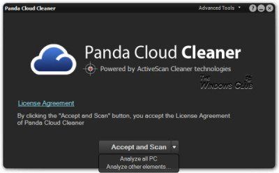 Panda Cloud Cleaner: אנטי-וירוס, ניקוי וחיטוי