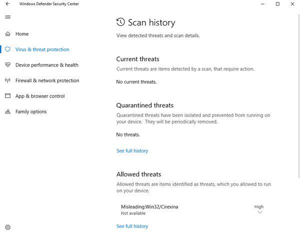 Échec du téléchargement - Message de virus détecté sous Windows 10