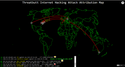 Ļaunprātīgas programmatūras izsekošanas kartes, kas ļauj skatīt kiberuzbrukumus reāllaikā