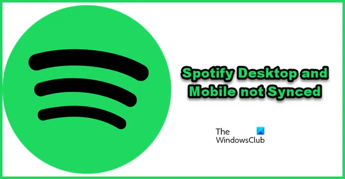 Spotify ڈیسک ٹاپ اور موبائل مطابقت پذیر نہیں ہے۔