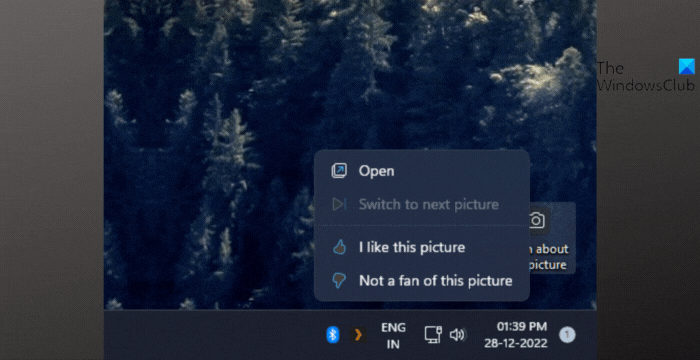 Overschakelen naar volgende afbeelding wordt grijs weergegeven in Windows Spotlight
