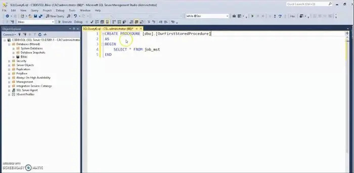   Vytvořit SQL proceduru úložiště