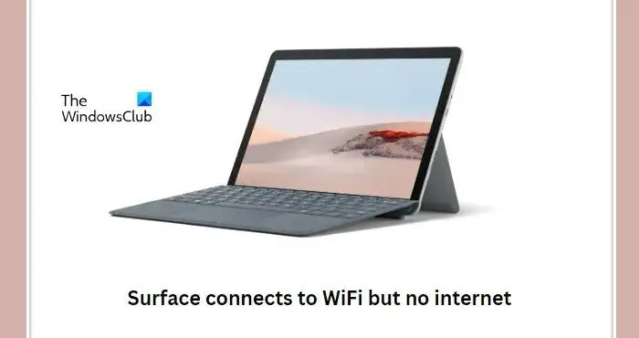 Surface maakt verbinding met wifi, maar geen internet