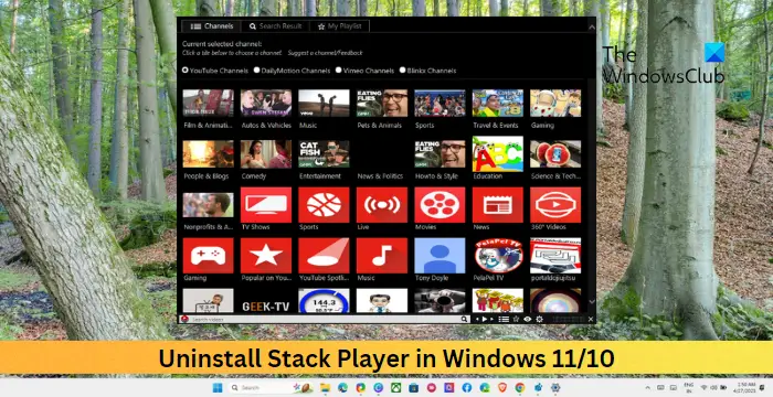 Comment désinstaller Stack Player sur un PC Windows