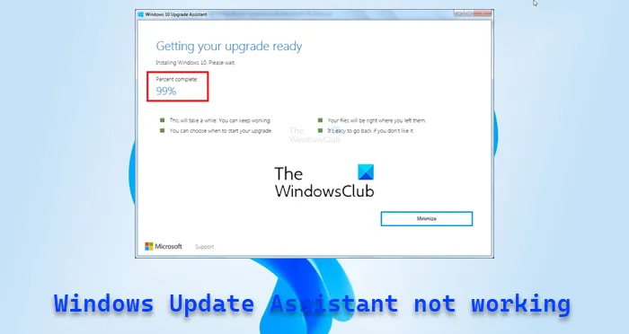 Windows Update Assistant nefunguje [Opraveno]
