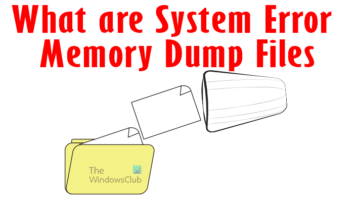 Mis on Windows 11/10 süsteemitõrke mälutõmmise failid?
