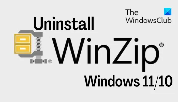 Supprimer WinZip dans Windows 11/10
