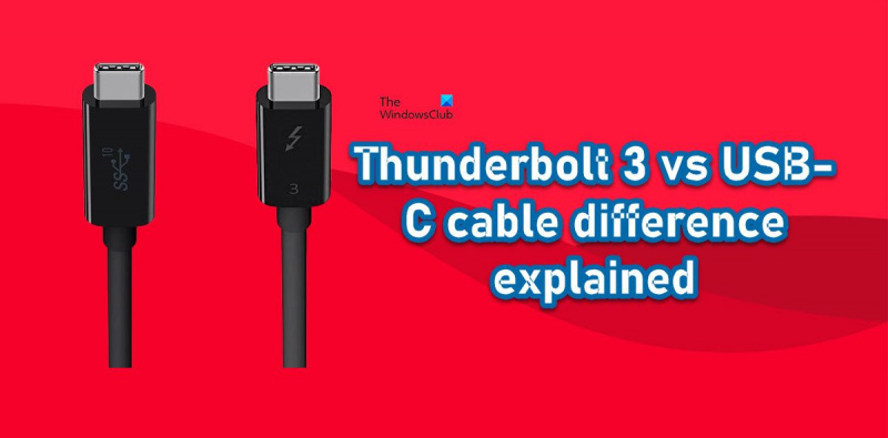 Förklarar skillnaden mellan Thunderbolt 3 och USB-C-kabel