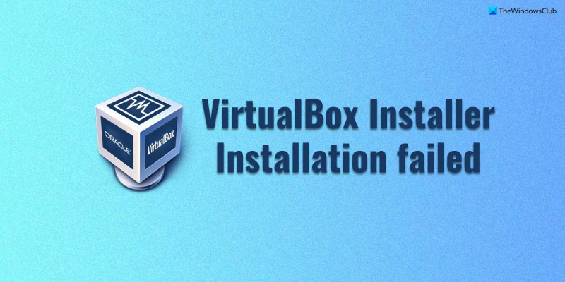 Napraw błąd instalatora VirtualBox