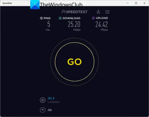 Internet snelheidstest