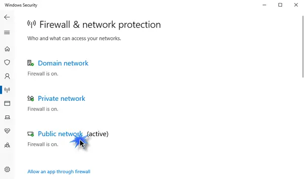   habilitar o deshabilitar el Firewall de Windows Defender 1