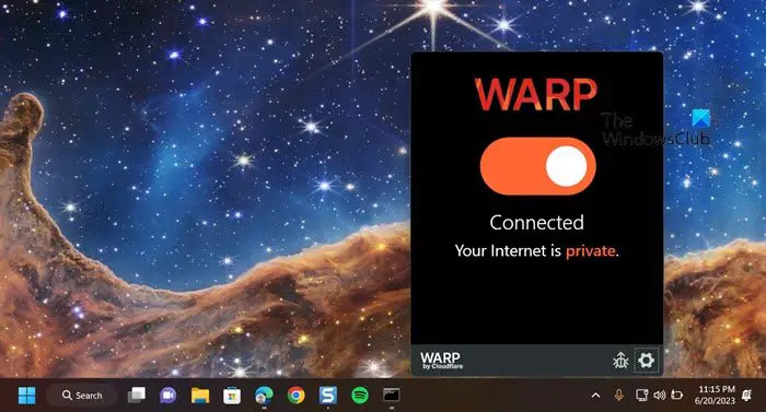   Kako uporabljati Cloudflare WARP v računalniku z operacijskim sistemom Windows