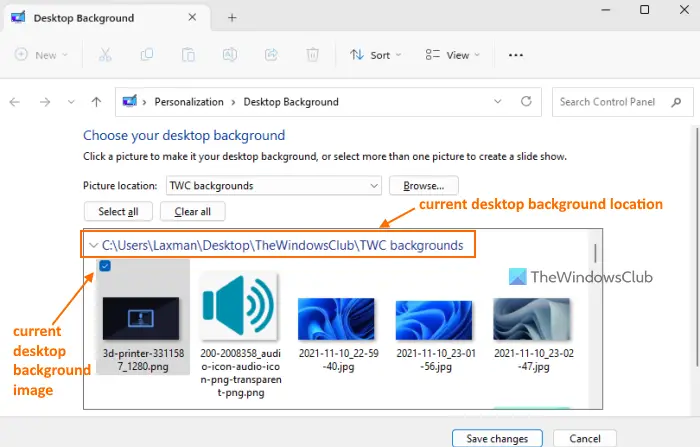 Comment trouver l'image d'arrière-plan du bureau actuelle dans Windows 11