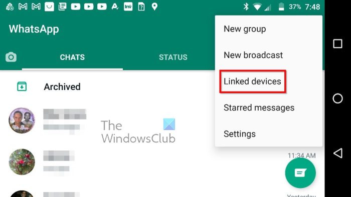 Mga device na konektado sa WhatsApp