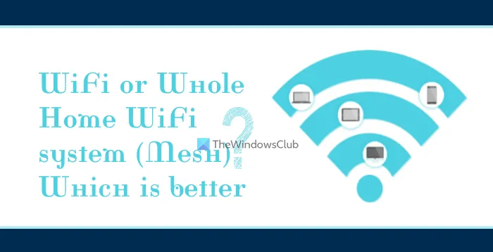   wifi ou système wifi pour toute la maison (maillé)
