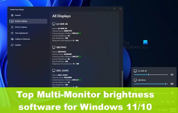 Најбољи софтвер за контролу осветљености на више монитора за Виндовс 11/10