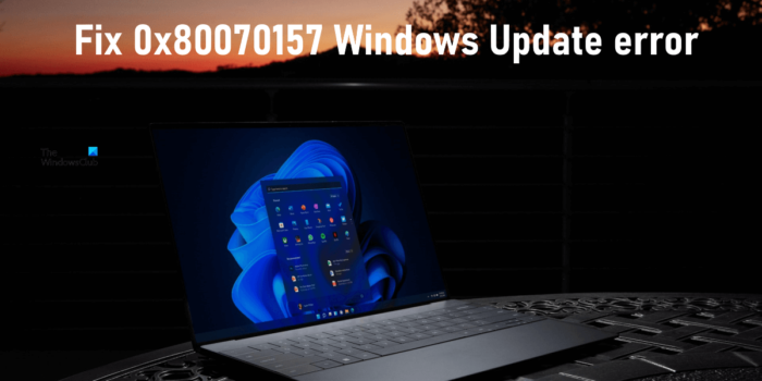 Коригиране на грешка 0x80070157 Windows Update