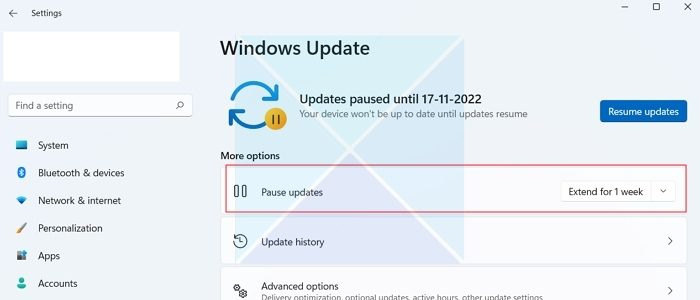 Inaktivera Windows Updates