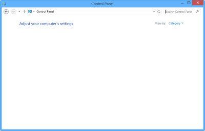 Leeg configuratiescherm of systeemherstelvenster in Windows 10