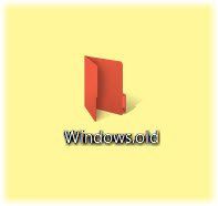Pašalinkite seną „Windows“ aplanką
