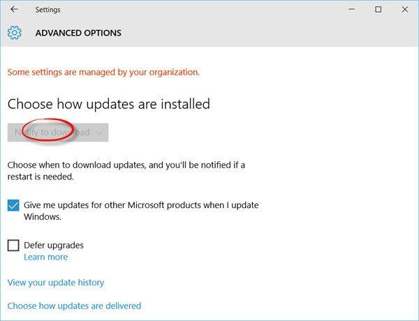 Maake Windows 10 vas bo obvestil pred prenosom posodobitev