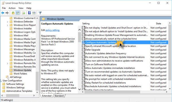 Las Windows 10 teavitab teid enne Windowsi värskenduste allalaadimist või installimist