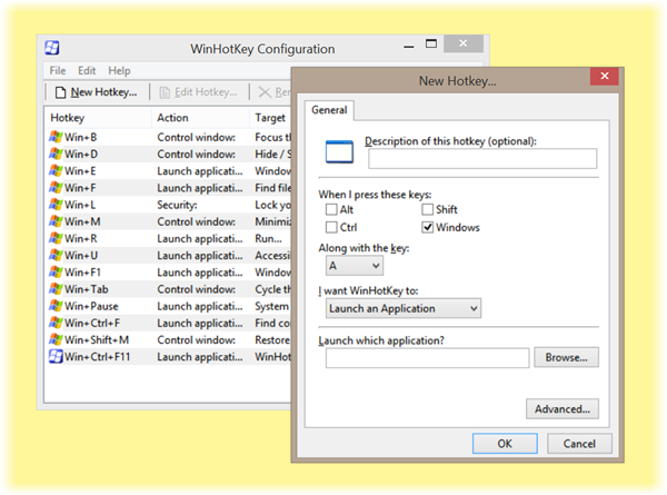 WinKey otseteed ja kuidas neid ise luua, Windows 10-s