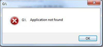 Съобщение за приложение не е намерено в Windows 10/8/7
