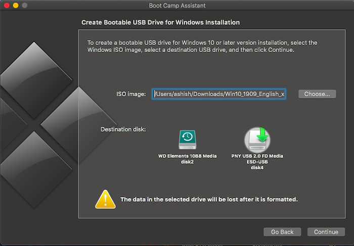 Sélectionnez le lecteur USB pour Windows 10 Bootable Drive