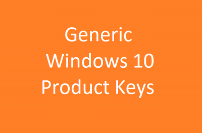 Clés de produit Windows 10 partagées pour l'installation de Windows 10