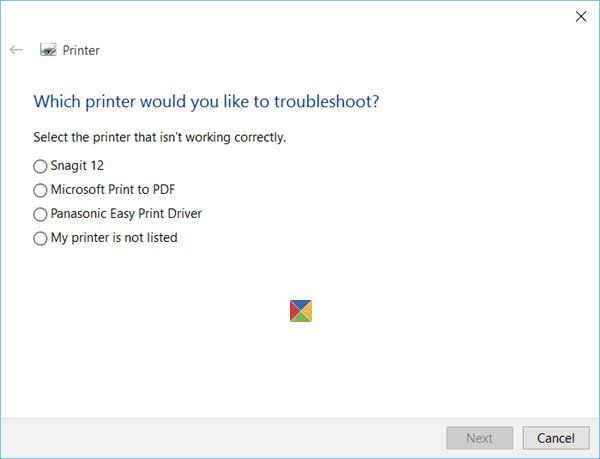 प्रिंटर समस्या निवारक के साथ Windows 10 प्रिंटर समस्याओं को ठीक करें