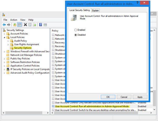 Windows 10'da Yükseltilmiş Ayrıcalıklar nasıl verilir veya alınır