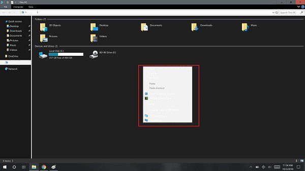 O modo escuro não funciona no Windows File Explorer